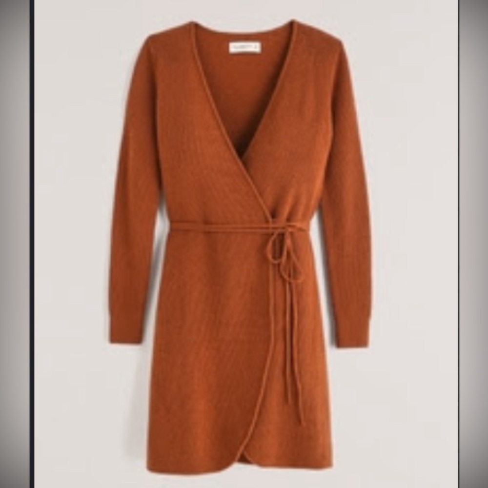 Abercrombie Long Sleeve Sweater Wrap Mini Dress